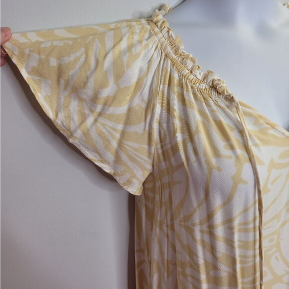 PATRONS OF‎ PEACE tiered cream and white seaside flowy midi dress S - Picture 5 of 14